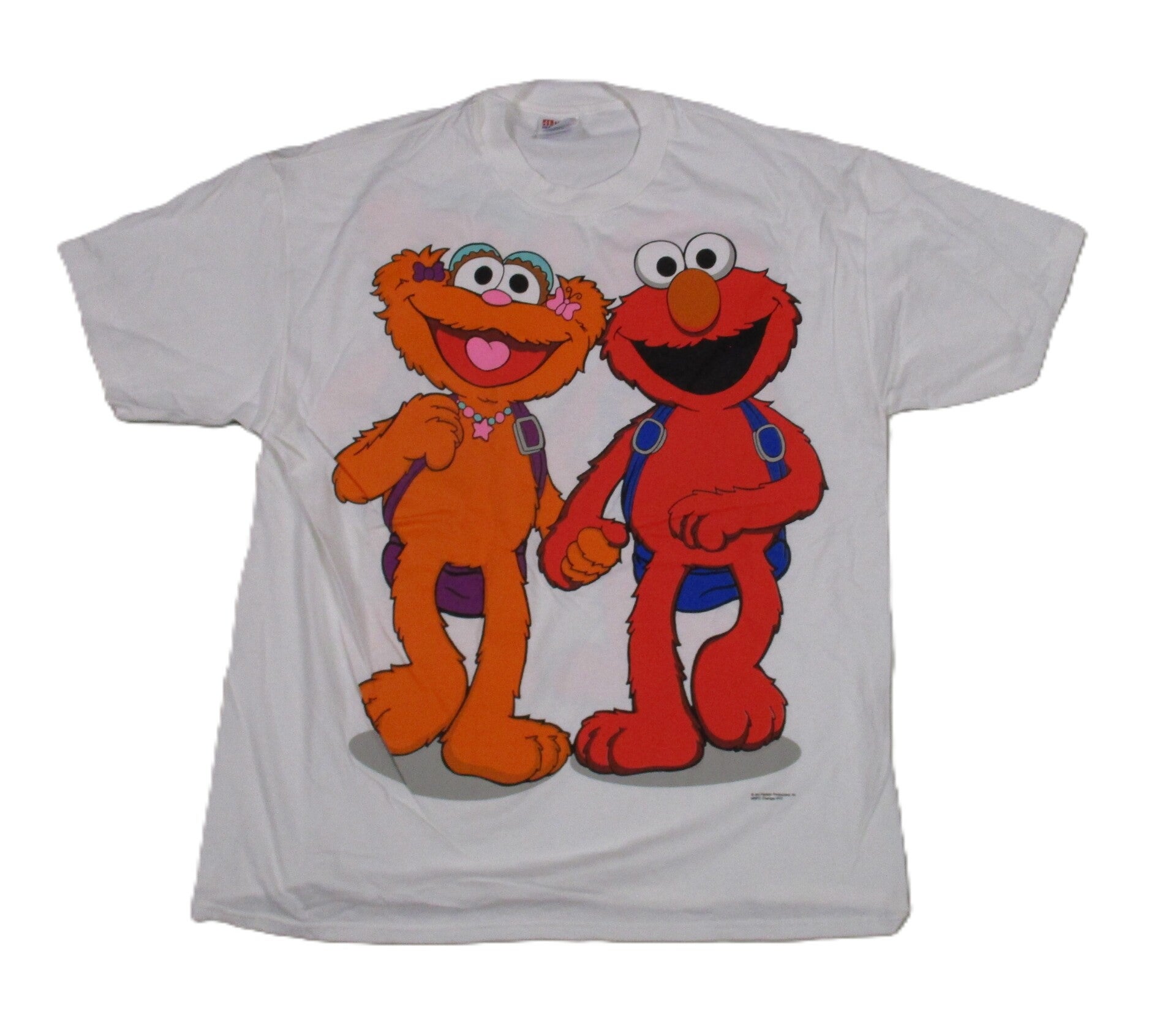 SESAMSTRAAT VINTAGE  ELMO AND ZOE T-SHIRT WHITE