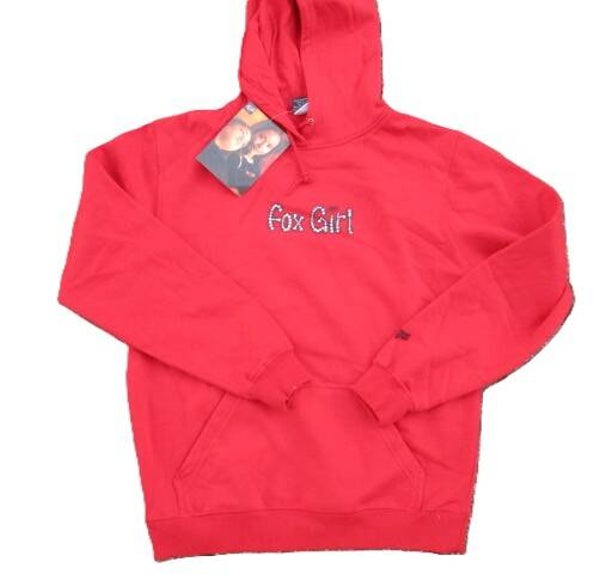 FOX RACING HOODIE GIRLS  STUDDED RED