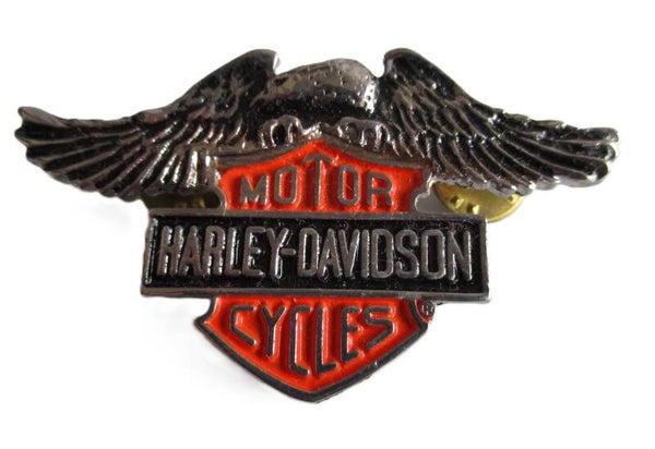 HARLEY DAVIDSON VINTAGE PIN EAGLE SHIELD