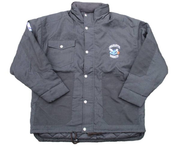 CHARLOTTE HORNETS NBA VINTAGE BLACK JACKET BY NUTMEG