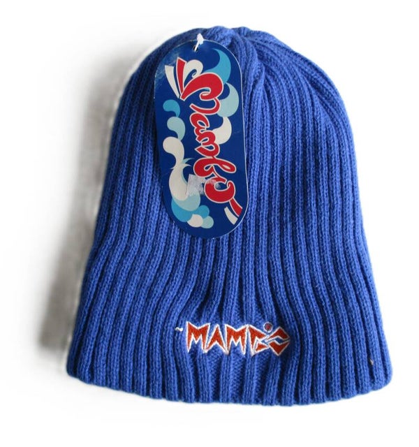 MAMBO BLUE SCRIPT BEANIE ONE SIZE 90'S
