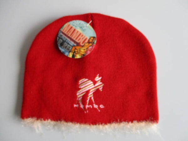 MAMBO BAMBI RED BEANIE ONE SIZE 90'S