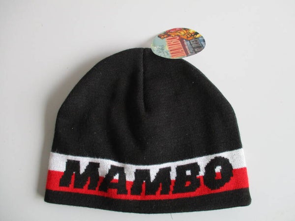 MAMBO BLACK SPELL OUT SCRIPT BEANIE ONE SIZE 90'S