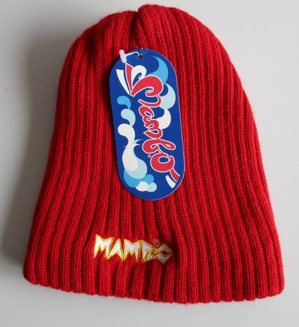MAMBO RED SCRIPT BEANIE ONE SIZE 90'S