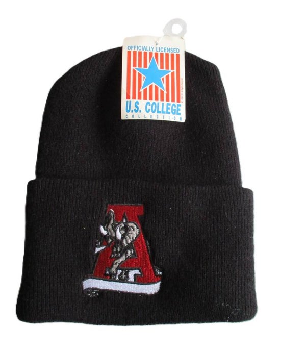 ALABAMA CRIMSON TIDE NCAA  BEANIE BLACK BY ROSSMOR