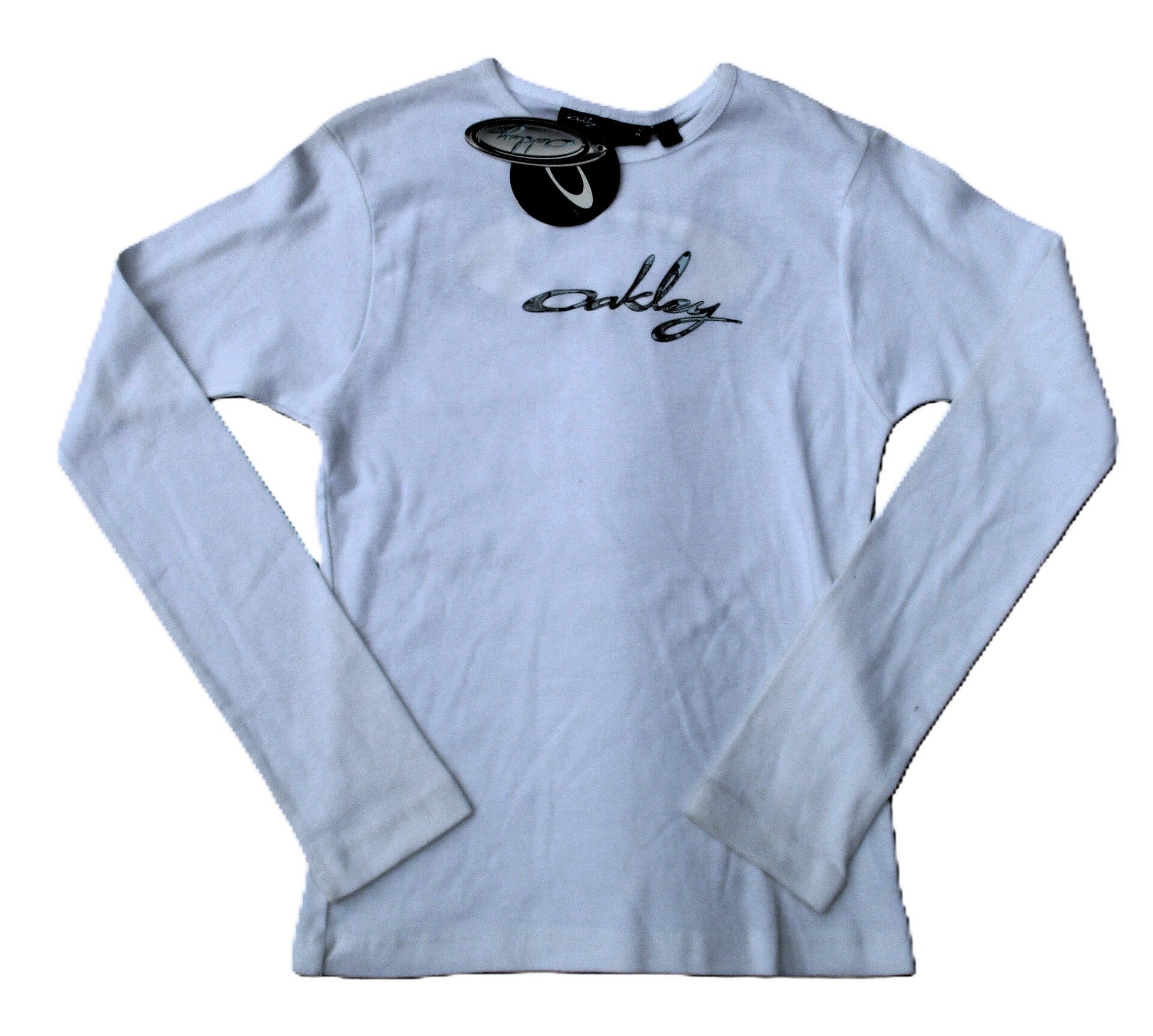 OAKLEY VINTAGE LADIES LONGSLEEVE FLORAL ICON T-SHIRT WHITE