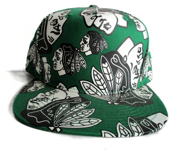 CHICAGO BLACKHAWKS NHL TOTAL PRINT SNAPBACK CAP BY ZEPHYR GREEN