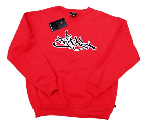 TRIBAL USA GEAR CREW  SWEATER STYLENAME  : ART  RED MEDIUM