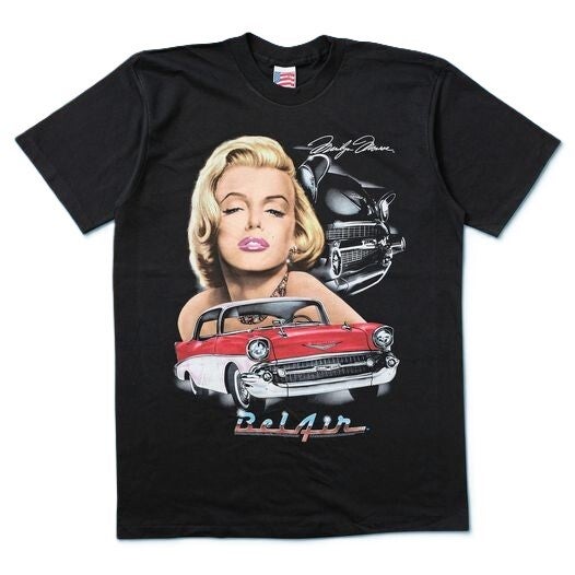 MARILYN MONROE BLACK T-SHIRT BEL AIR VINTAGE