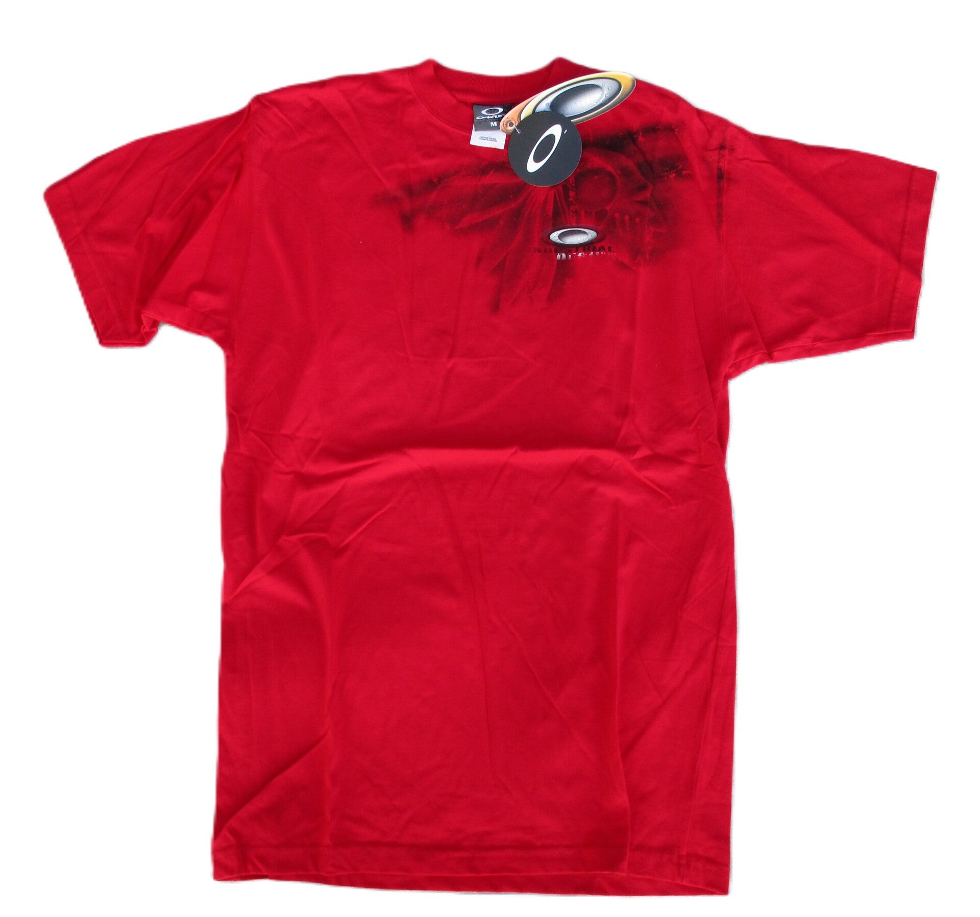 OAKLEY VINTAGE INDIAN HEAD T-SHIRT RED MEDIUM