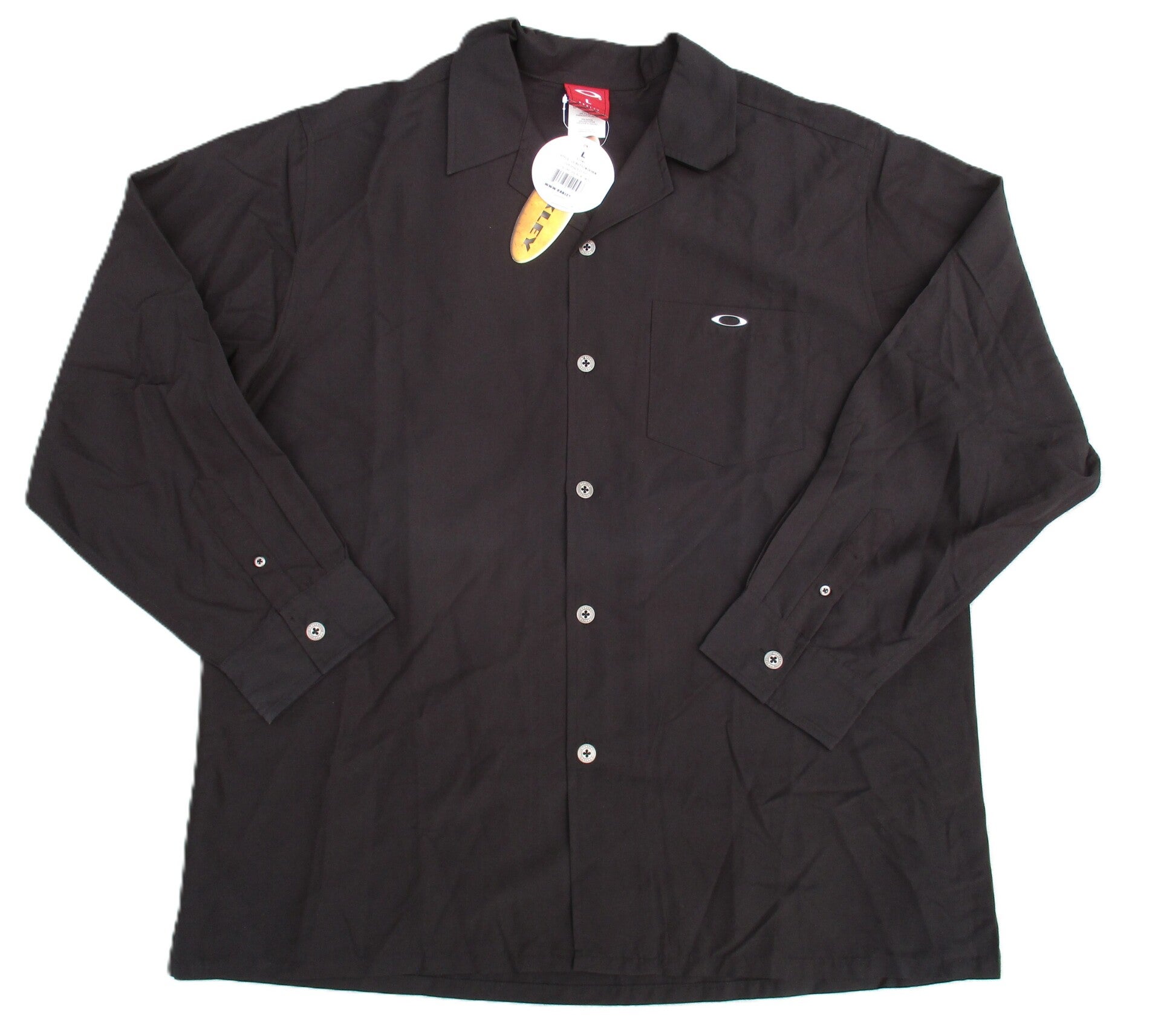 OAKLEY VINTAGE OVERSIZED FIT BUTTON SHIRT BLACK