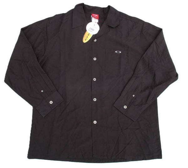 OAKLEY VINTAGE OVERSIZED FIT BUTTON SHIRT BLACK