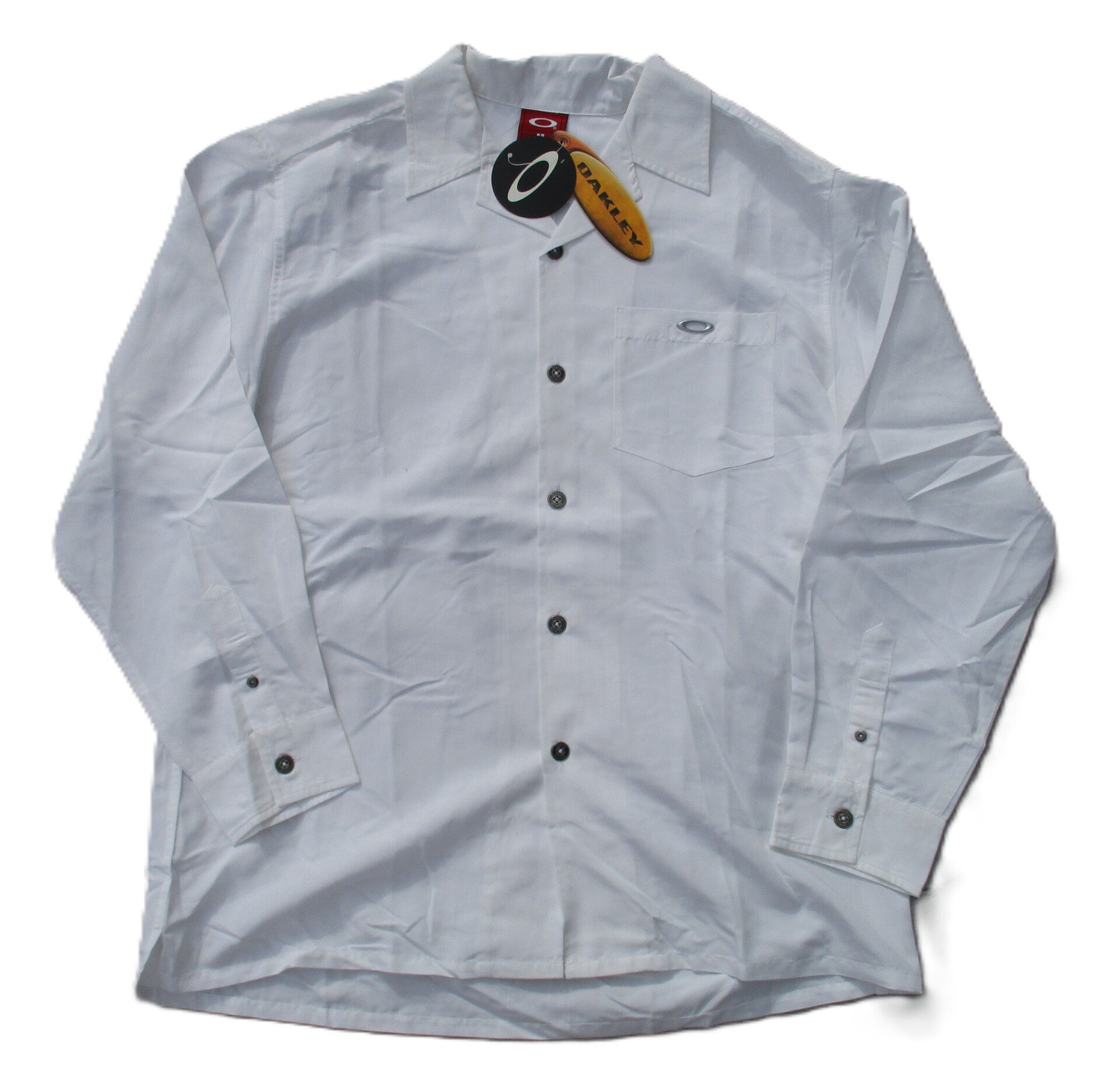 OAKLEY VINTAGE OVERSIZED FIT BUTTON SHIRT WHITE