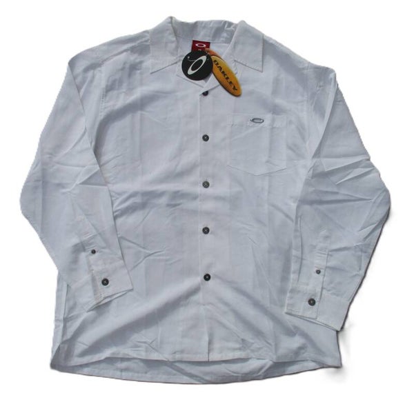 OAKLEY VINTAGE OVERSIZED FIT BUTTON SHIRT WHITE
