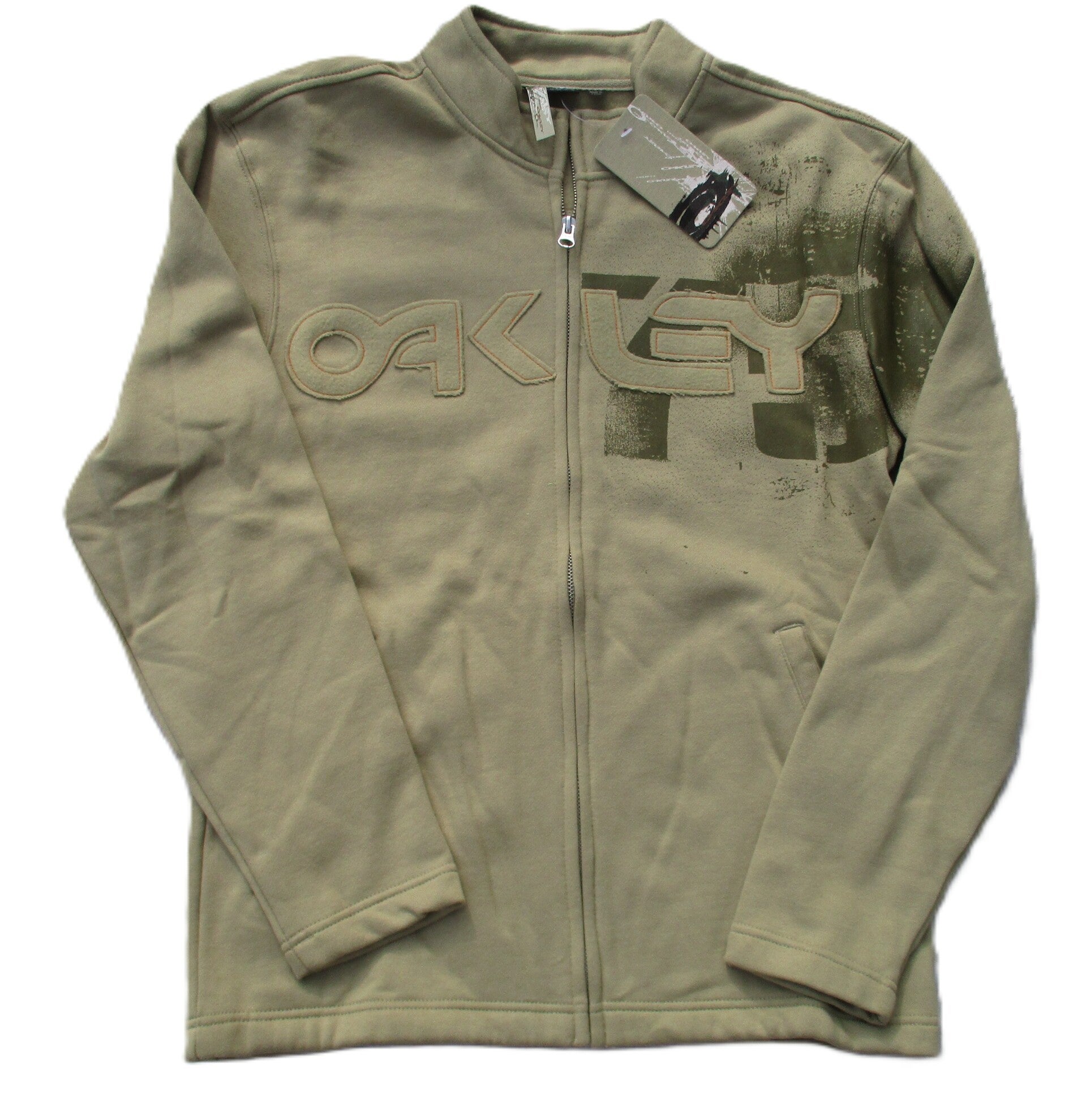 OAKLEY VINTAGE FLEECE ZIP OUTLINE SLATE GREEN