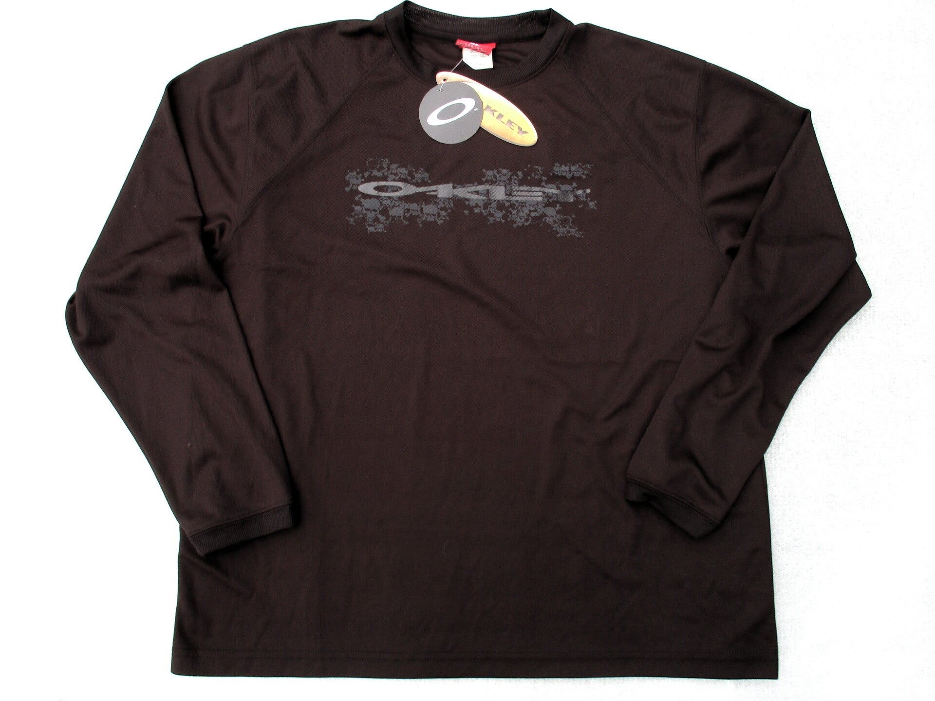 OAKLEY VINTAGE SKULL STRETCH  LONGSLEEVE T-SHIRT BLACK
