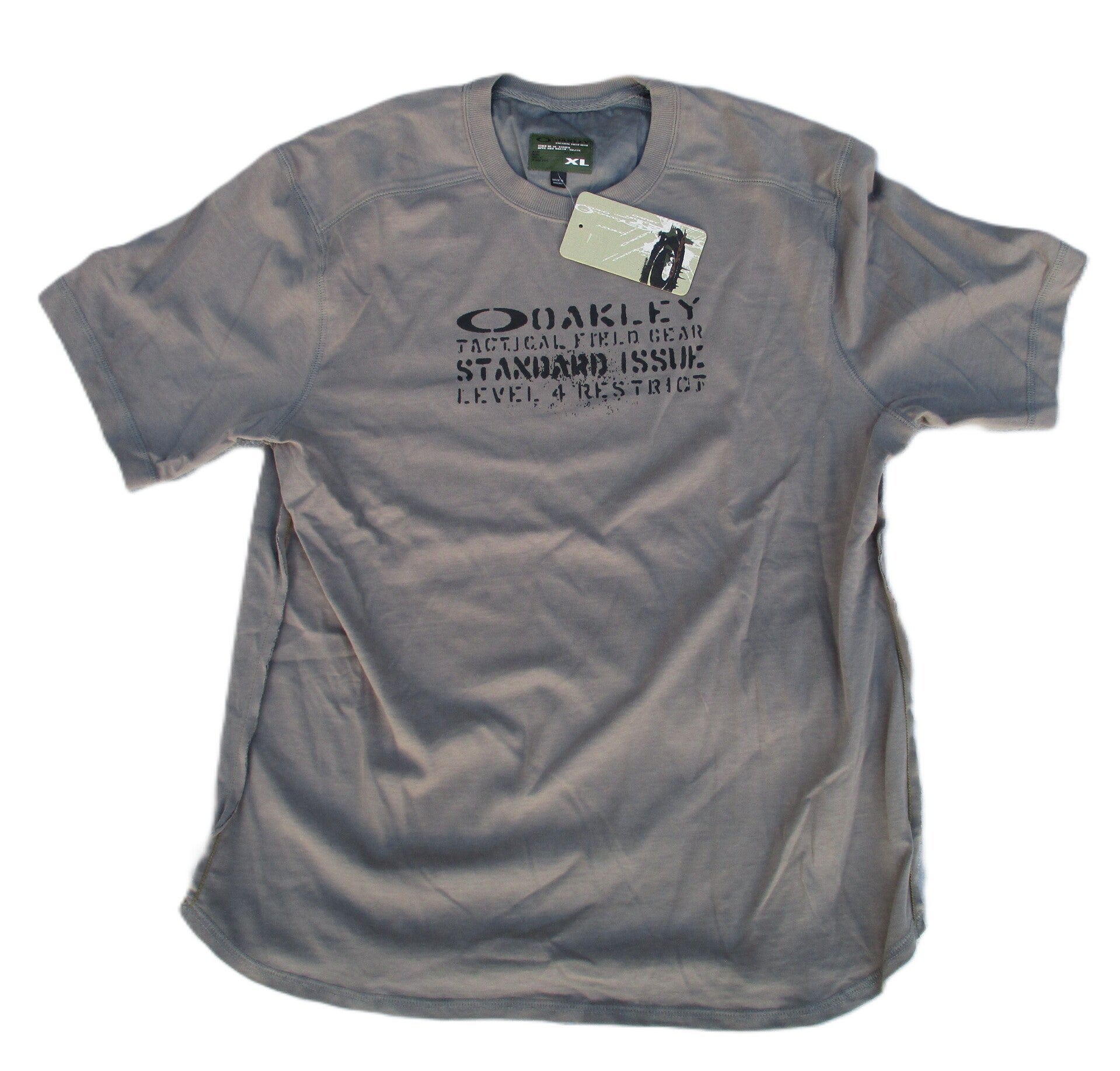 OAKLEY VINTAGE TACTICAL KNIT T-SHIRT SHEET METAL X-LARGE