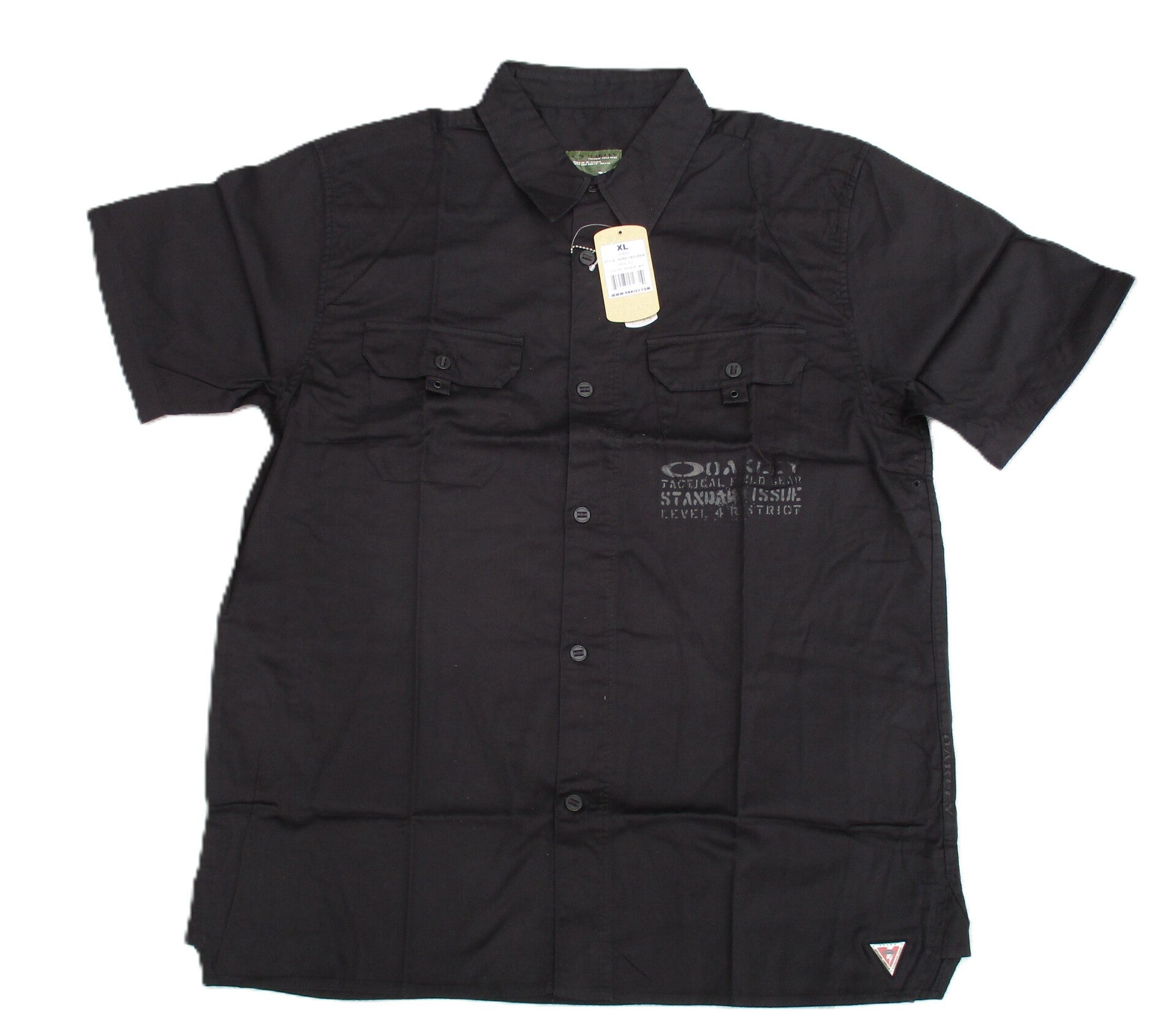 OAKLEY VINTAGE BUTTON UP SHIRT PARA TROOPER BLACK