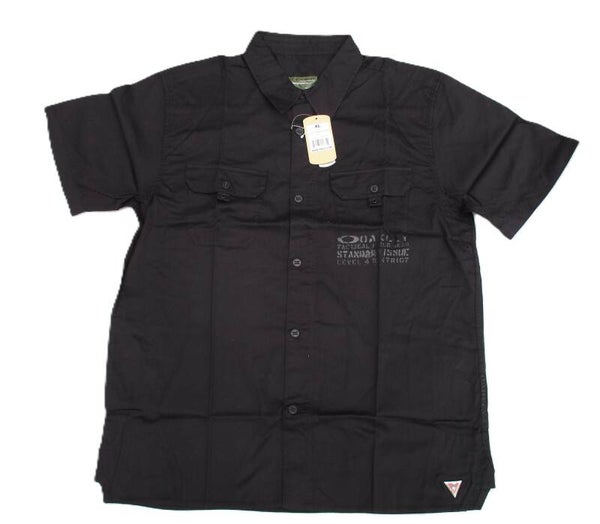 OAKLEY VINTAGE BUTTON UP SHIRT PARA TROOPER BLACK