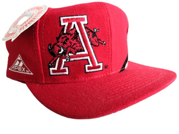 ARKANSAS RAZORBACKS NCAA SNAPBACK BY APEX ONE RED WHITE