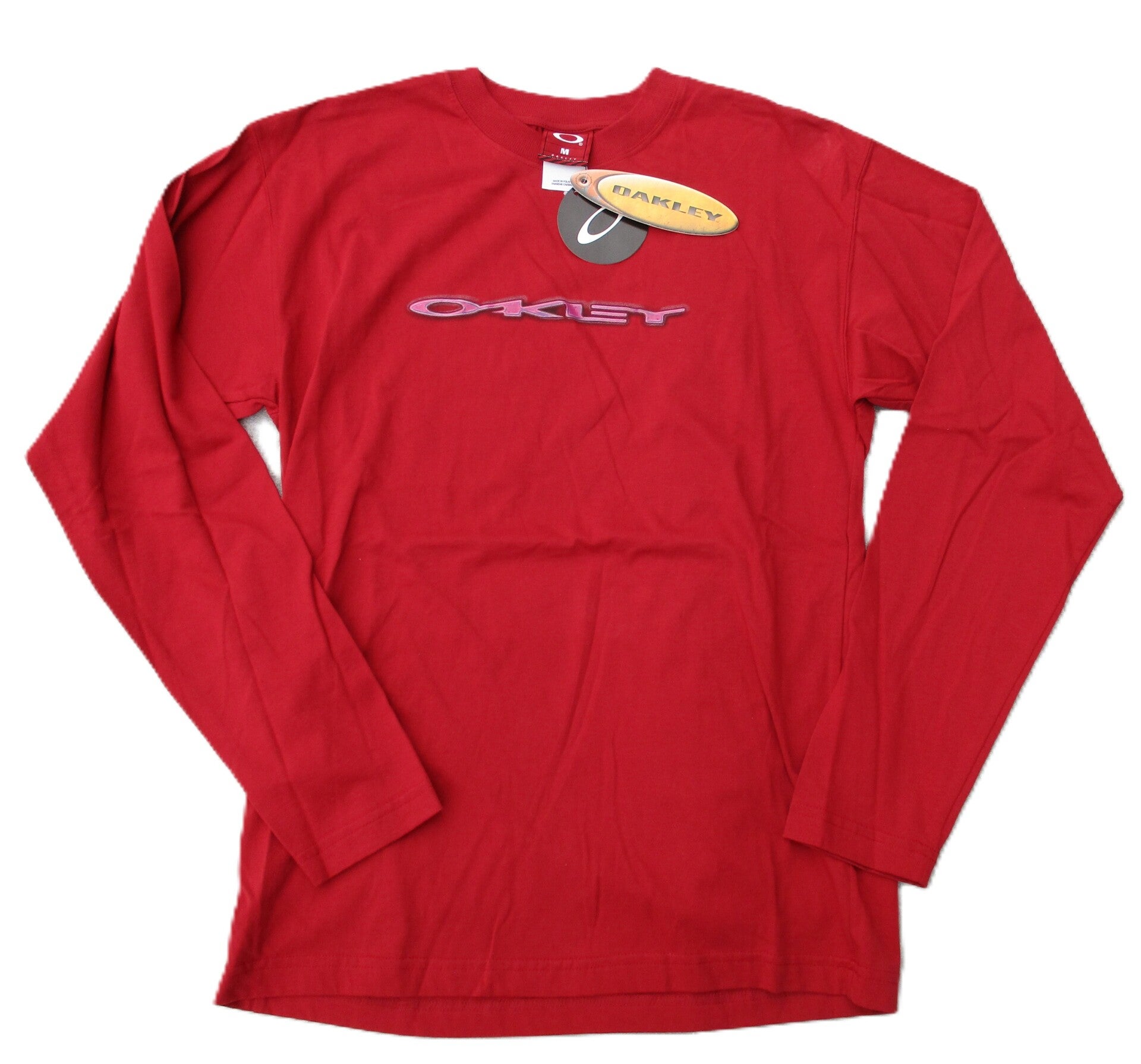 OAKLEY VINTAGE LONGSLEEVE STRETCH SWELL T-SHIRT RED