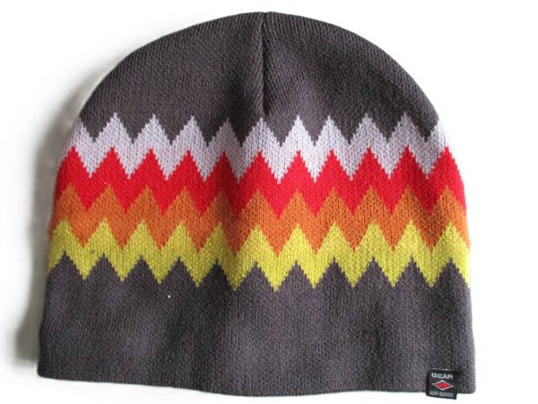 BEAR SURF BEANIE CHARCOAL MULTI COLOR STRIPING
