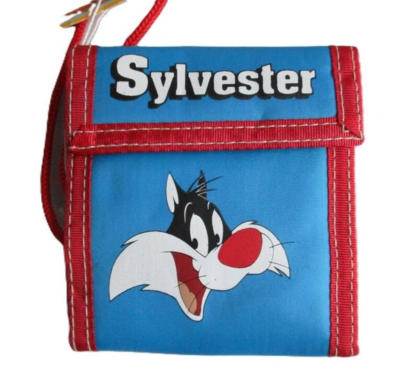 LOONEY TUNES SYLVESTER MET TWEETY NYLON WALLET  BLAUW