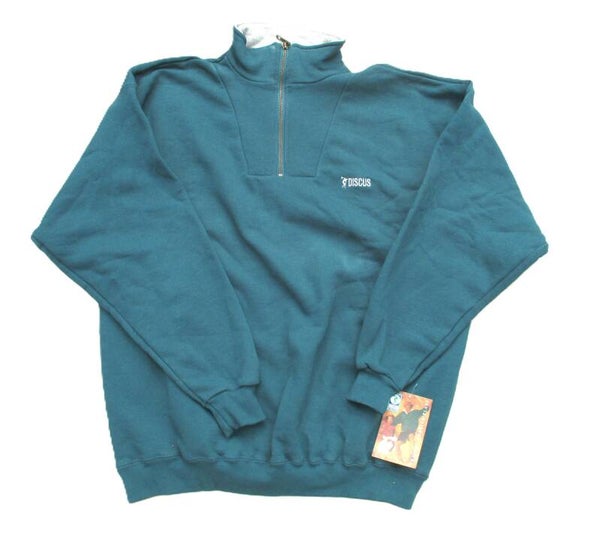 DISCUS ATHLETIC VINTAGE SWEATER 1/4 ZIP FOREST GREEN