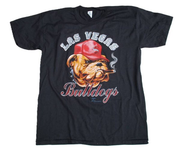 LAS VEGAS BULLDOGS BLACK VINTAGE T-SHIRT XL