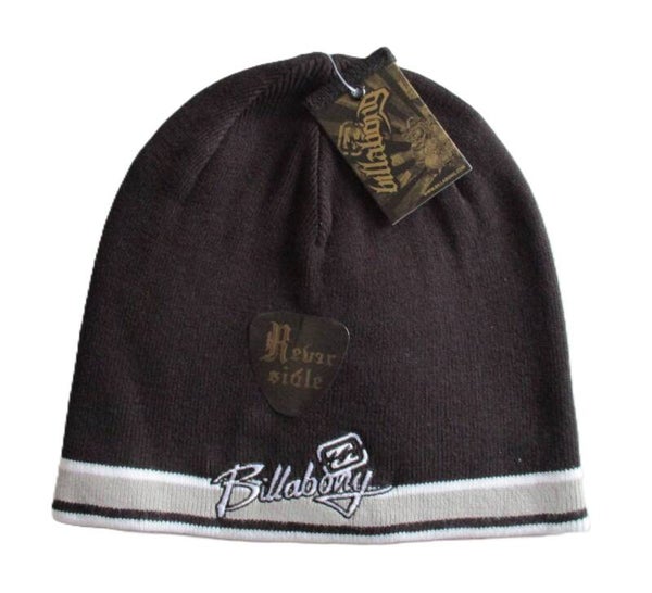 BILLABONG VINTAGE REVERSIBLE BEANIE ZONED BLACK-BLUE