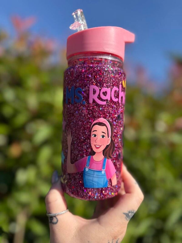 Childrens 10 oz Miss Rachel snow globe bottle