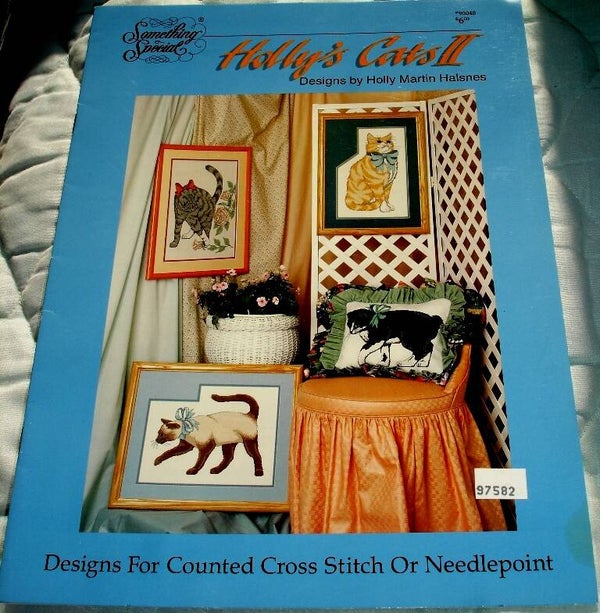 Holly's Cats II Designs For Cross Stitch Or Needlepoint By Holly Martin Halsnes