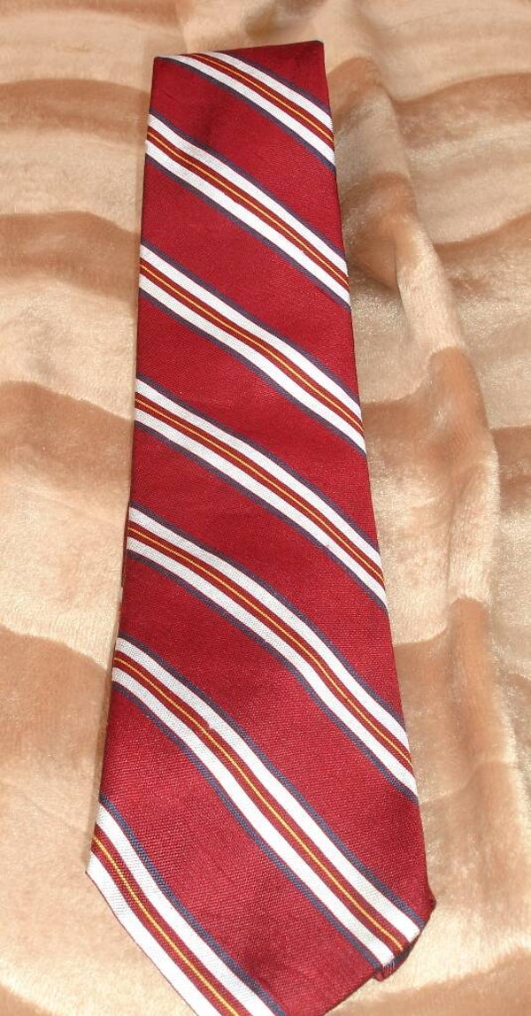 Men's Vintage Red Silk Rooster Tie