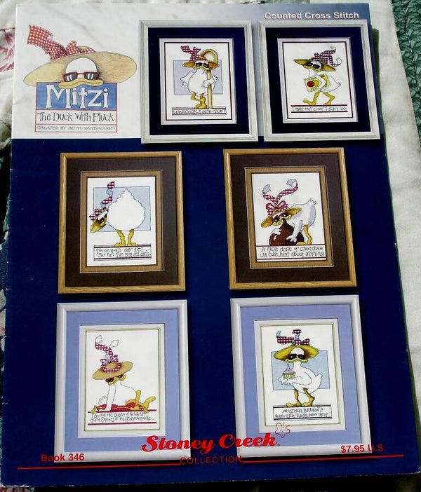 Mitzi The Duck With Pluck Cross Stitch Chart By Beth Yarbrough Book 346