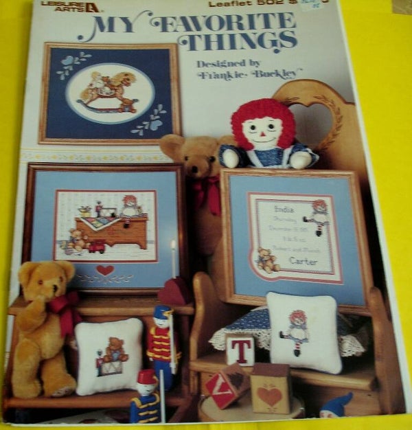 My Favorite Things Cross Stitch Leisure Arts Leaflet #502 Designed By Frankie Buckley