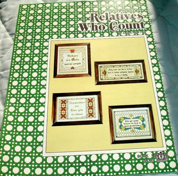 Relative Who Count Cross Stitch Charts Book 1 by Angie Newton for Canterbury Designs