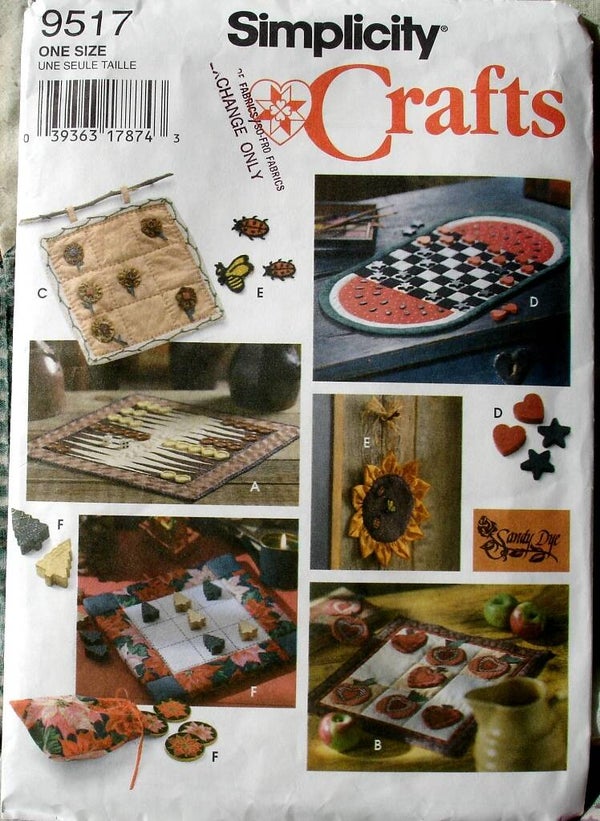 Simplicity 9517 Backgammon Checkers And Tic Tac Toe Game Board Pattern