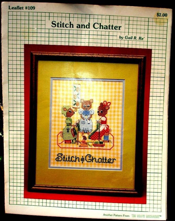 Stitch And Chatter Vintage Counted Cross Stitch Pattern Leaflet #109