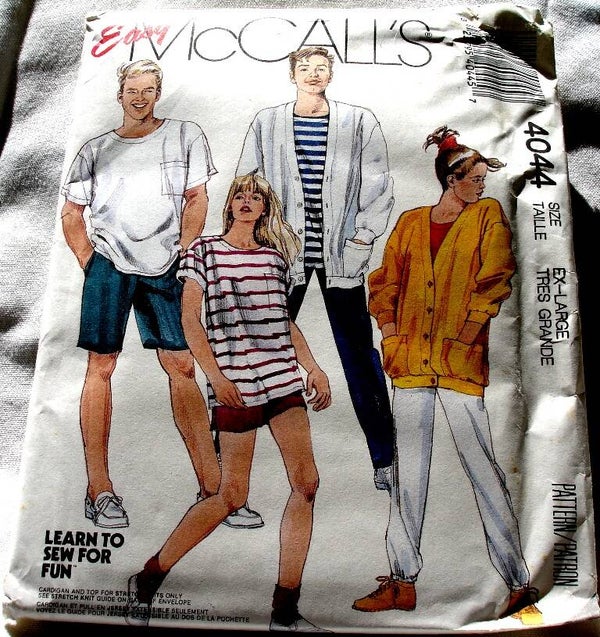 McCall's 4044 Misses Mens Teen boys Cardigan top Pants And Shorts Size ExLarge