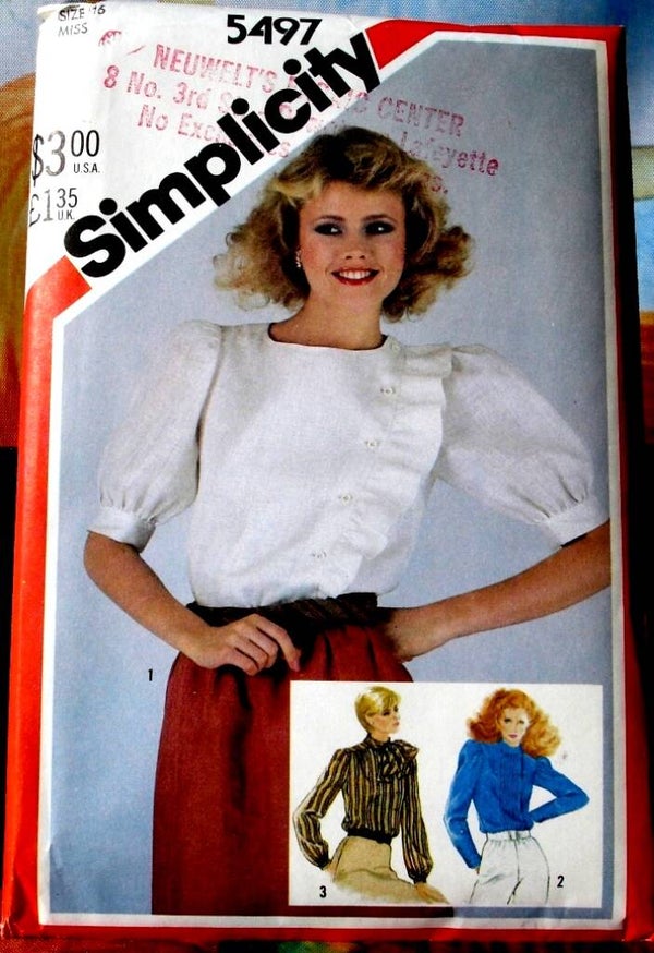 Simplicity 5497 Misses Asymmetrical Blouses Pattern Size 16