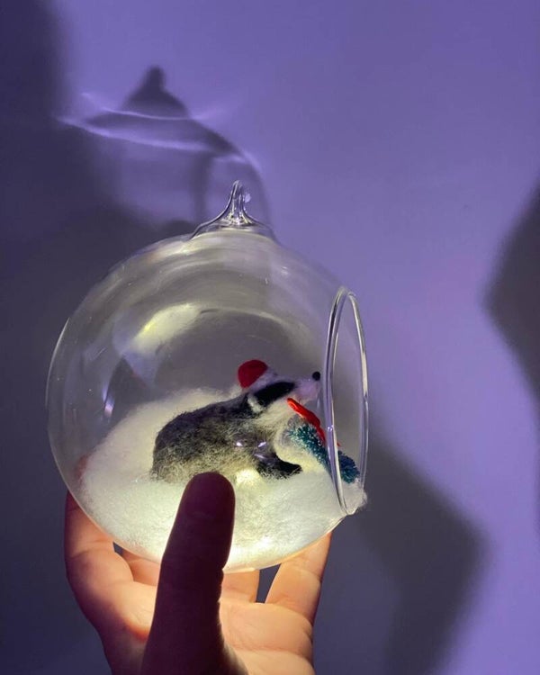 Badger in a bauble