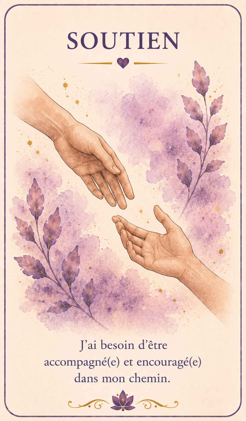 Carte Soutien – Le Jardin de l'Âme