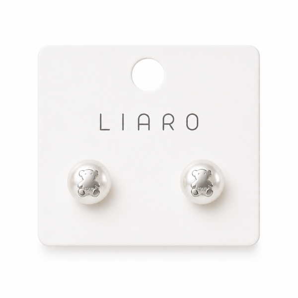 Pendientes perla Oso