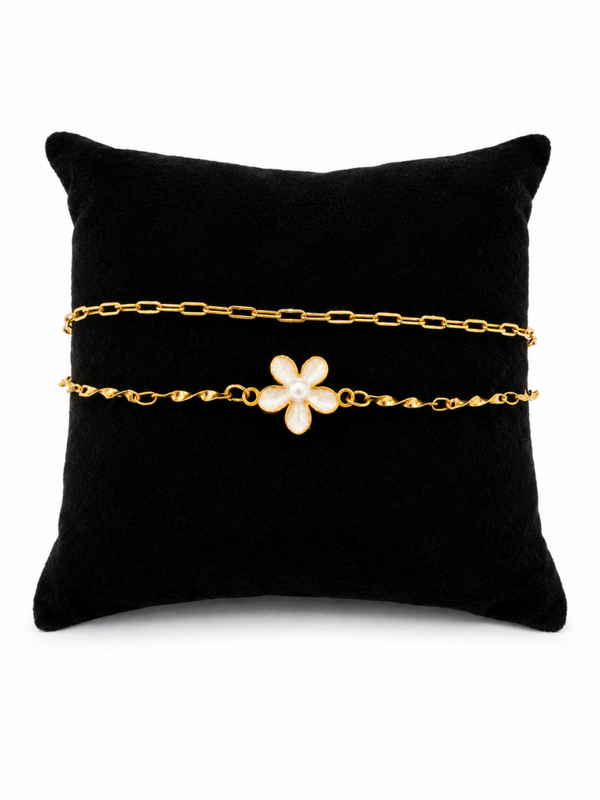 Pulsera Flor Doble