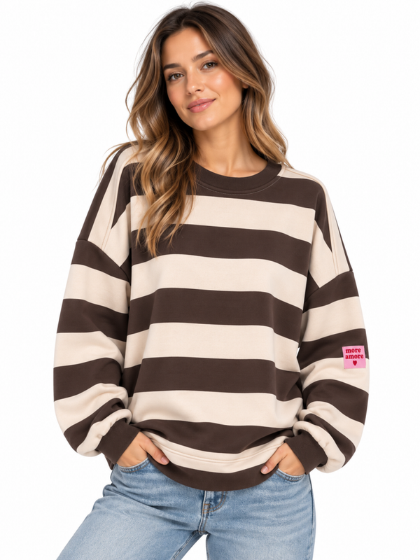 Sudadera rayas more amore