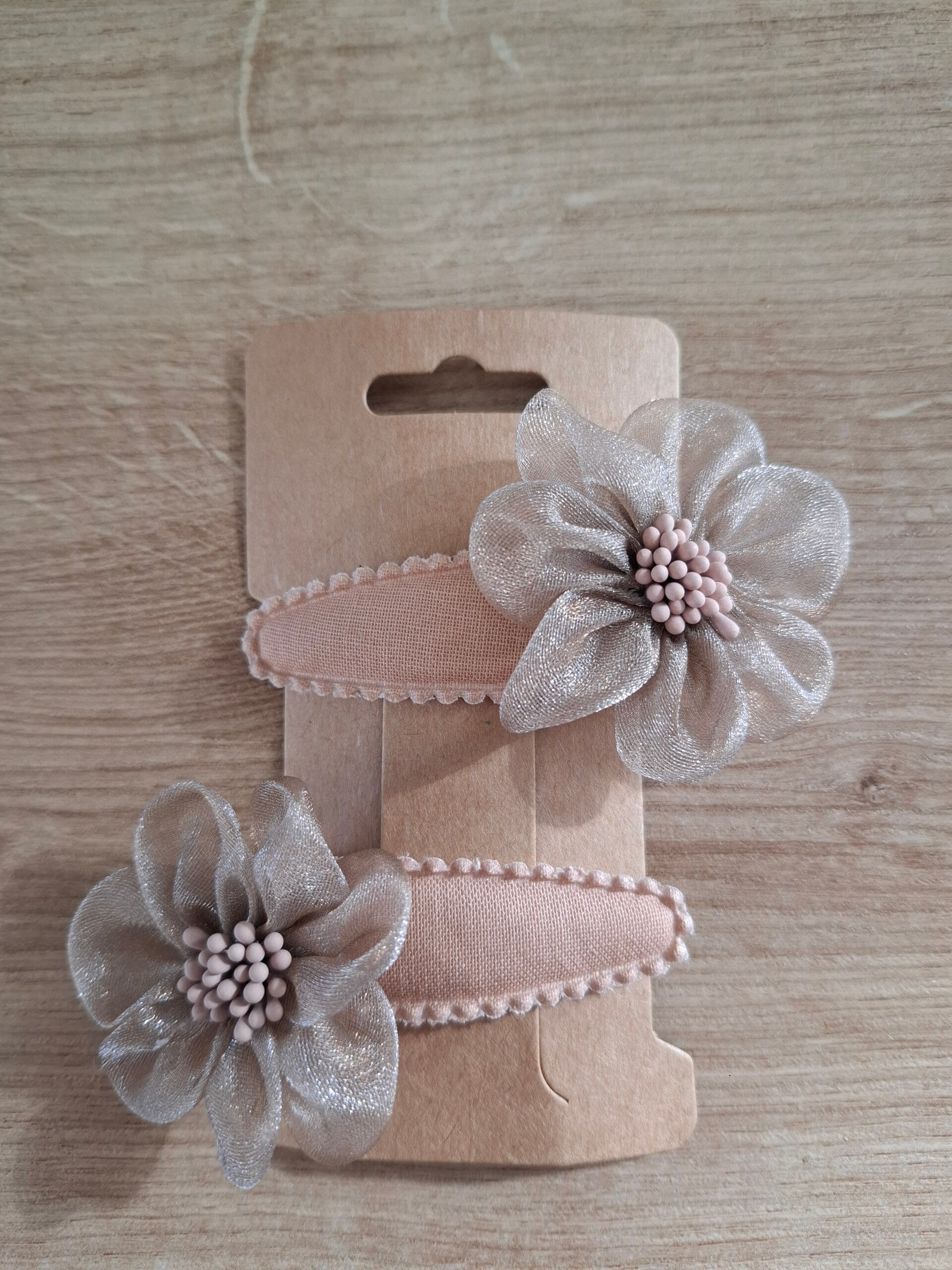 Klikklak knipjes met oudroze/mauve