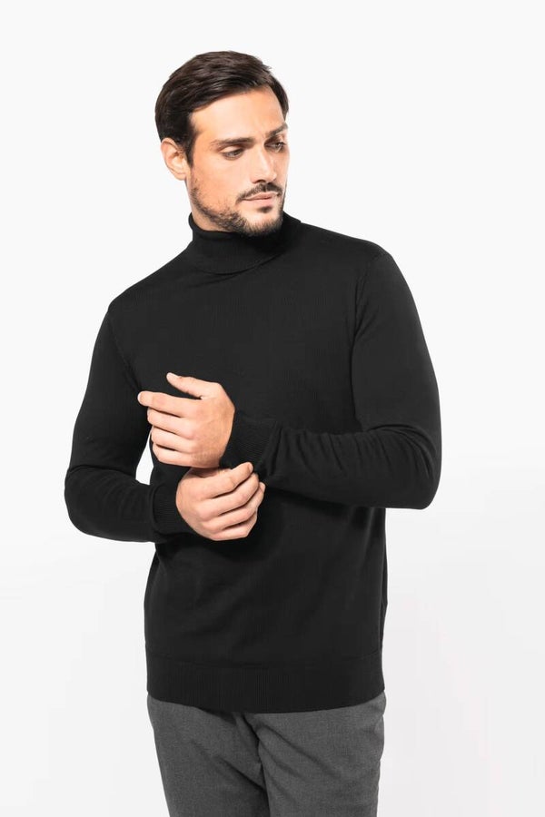 PK912 - Pull Mérinos col roulé homme