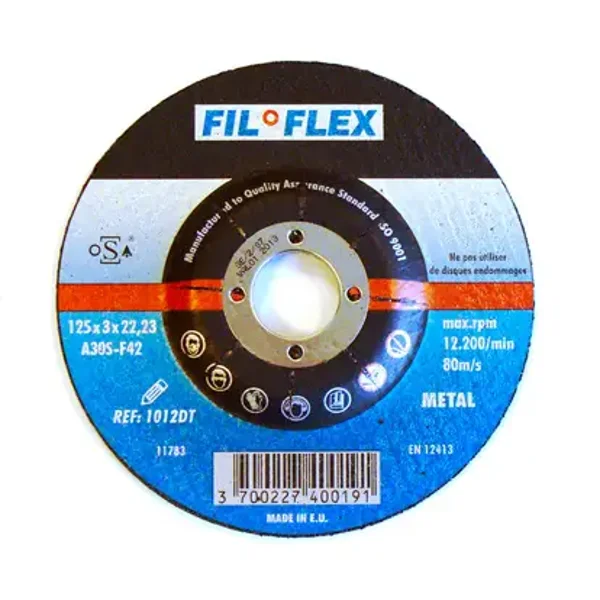 Disque universel à tronçonner le métal diamètre 125 x 2,5 x 22, FIL'FLEX METAL ATI Abrasifs
