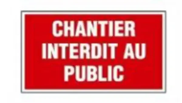 PL. chantier interdit au public rectangulaire