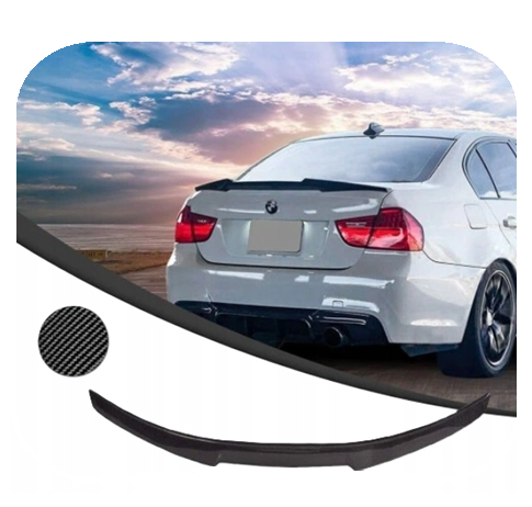 BMW SERIA 3 E90 SPOILER LOTKA NA KLAPE TYLNĄ M3 STYLE ABS CZARNY CARBON | car
